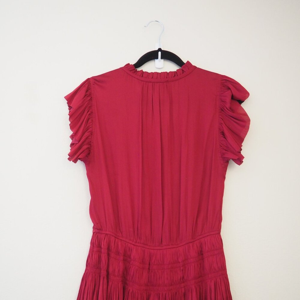 Reset Deep Red Gabrielle Satin Mini Dress sz L - Picture 11 of 12